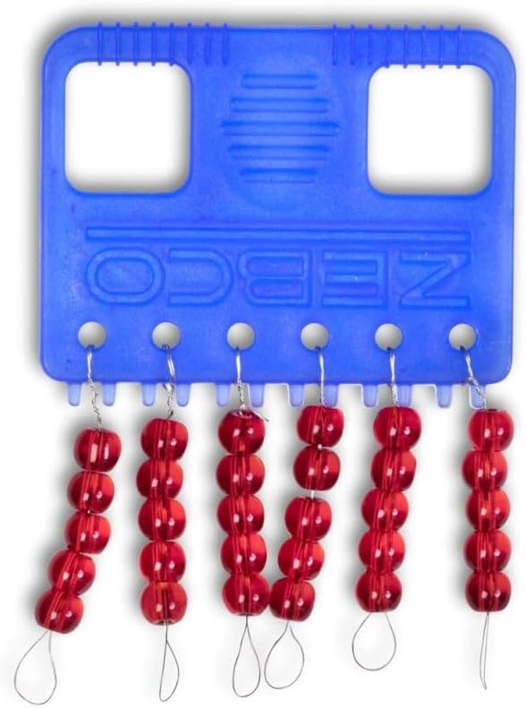 zebco red glass beads-1